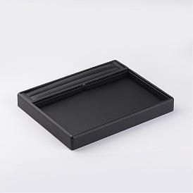 Wooden Jewelry Presentation Boxes, Covered with PU Leather, 25.1x20x3cm