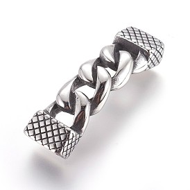 304 Stainless Steel Links Connectors, For Leather Cord Bracelets Making