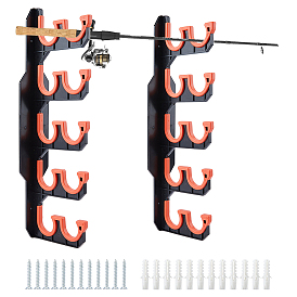 1 пластиковые пакеты с настенными держателями для рыболовных удочек