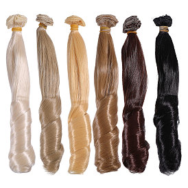 6 шт. 6 цвета, высокотемпературное волокно, длинные волнистые волосы для римской прически, парик для куклы, для поделок девушки bjd makings аксессуары