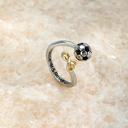 Футбольные и сердечные эмалевые регулируемые открытые манжеты из сплава