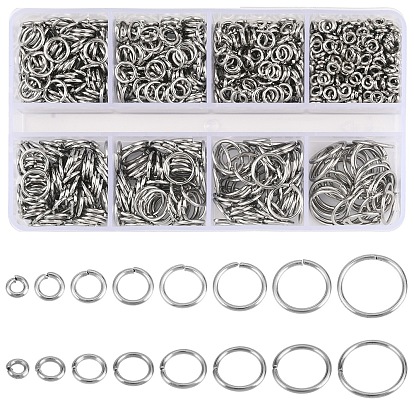 950 шт. 8 стили вакуумное покрытие PVD 304 открытые соединительные кольца из нержавеющей стали