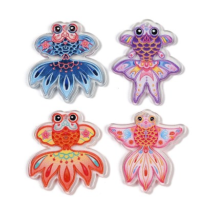 Непрозрачные печатные акриловые подвески, рыба