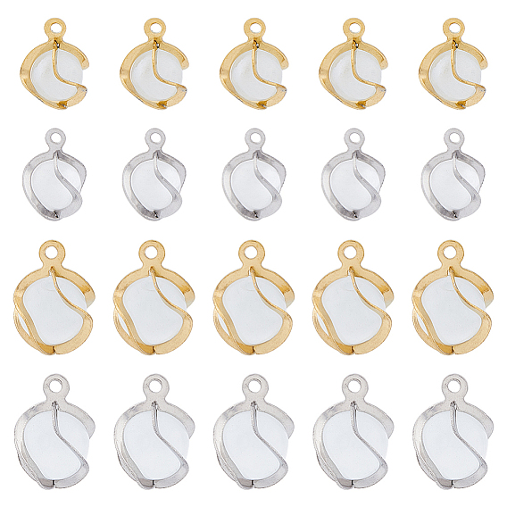 32шт 4 подвески в стиле кошачий глаз, с 304 фурнитурой из нержавеющей стали, круглые