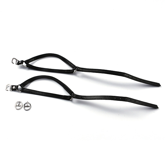 Шнурки из искусственной кожи, ремешок для обуви, шнурки на высоких каблуках, с пряжками из сплава