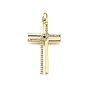 Латунные микро проложить кубического циркония подвески, крестик, долговечный, без свинца и без кадмия, стойки покрытие, с целью перехода в кольце