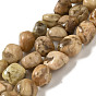 Natural Flower Amazonite Beads Strands, Nuggets, Tumbled Stone