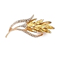 Значки-булавки в форме колосьев пшеницы из сплава со стразами для рюкзака и одежды