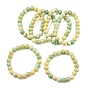 10mm Opaque Crackle Glass Beaded Stretch Bracelets for Women