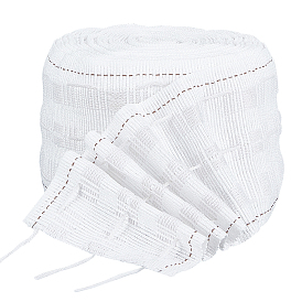 10 м полиэфирная лента, с хлопком, на три строчки с кулиской, плоский