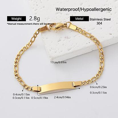 Adjustable 304 Stainless Steel Link Bracelets