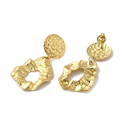 304 текстурированные серьги-гвоздики из нержавеющей стали с подвесками и каплевидной текстурой для женщин