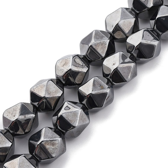 Синтетические терагерцовые бусины из камня, граненые, многоугольник