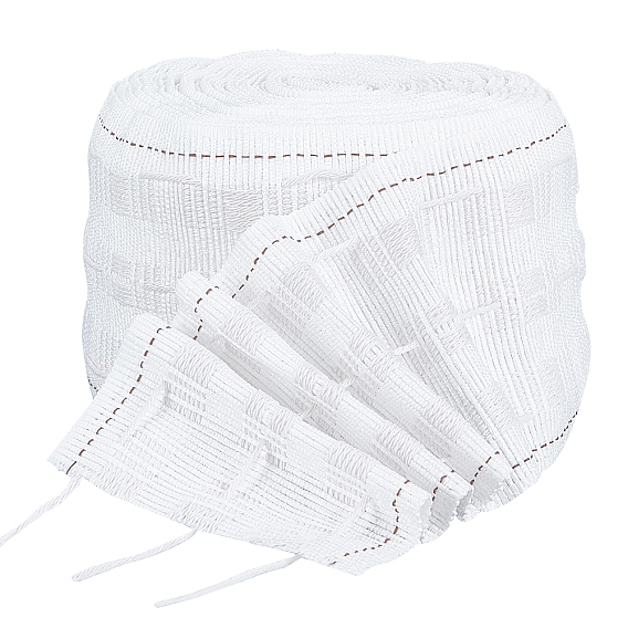 10 м полиэфирная лента, с хлопком, на три строчки с кулиской, плоский