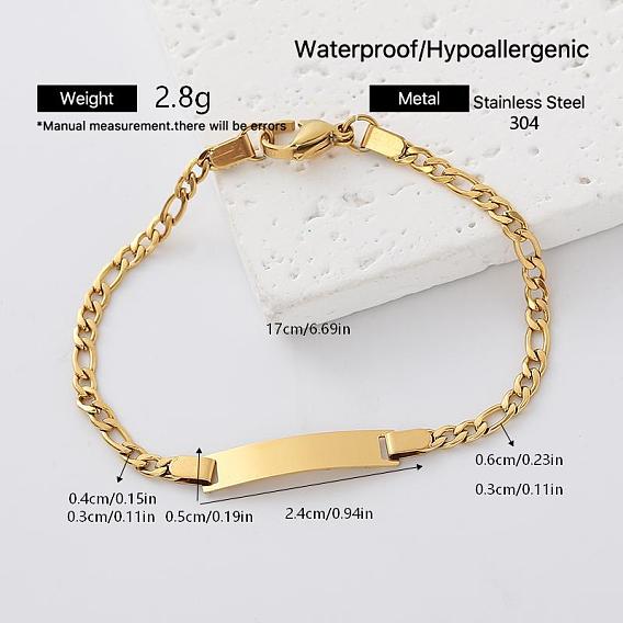 Adjustable 304 Stainless Steel Link Bracelets