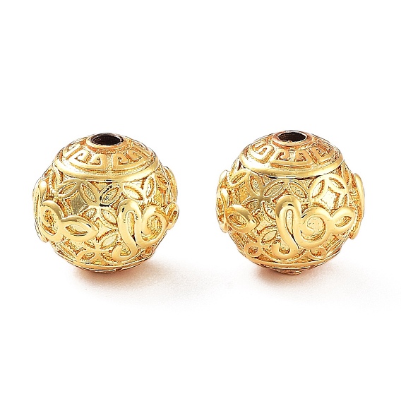 Стойки обшивки латунные бусины, без кадмия и без свинца, круглая с цветком