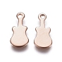 201 Stainless Steel Charms, Guitar, Stamping Blank Tag