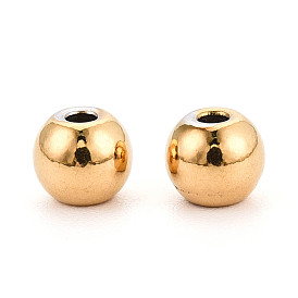 304 из нержавеющей стали бусы, круглые, ионное покрытие (ip), без кадмия, без никеля и без свинца