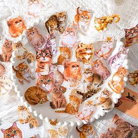 40 шт., водонепроницаемые самоклеящиеся наклейки с милыми кошками и домашними животными, декоративные наклейки с котенком для скрапбукинга своими руками, оформление фотоальбома