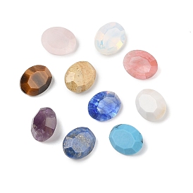 Gemstone Cabochons, Oval, Faceted