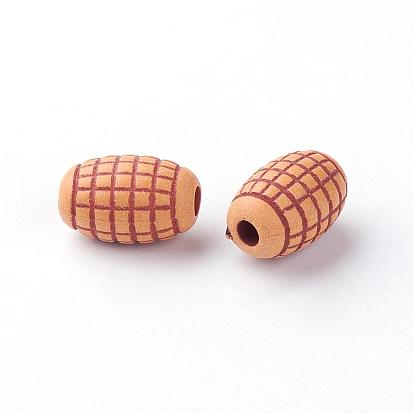 Imitation Wood Acrylic Beads, Oval