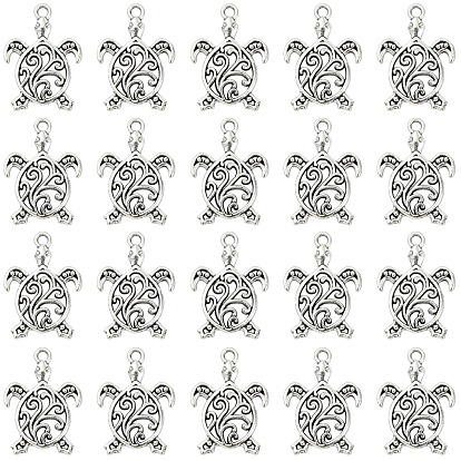 50 шт. Подвески из сплава в тибетском стиле, черепаховые чары