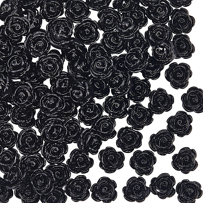 150шт непрозрачные шарики из смолы, цветок розы