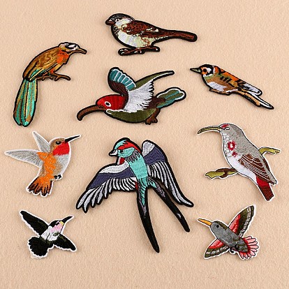Computerized Embroidery Cloth Sew on Patches, Costume Accessories, Birds