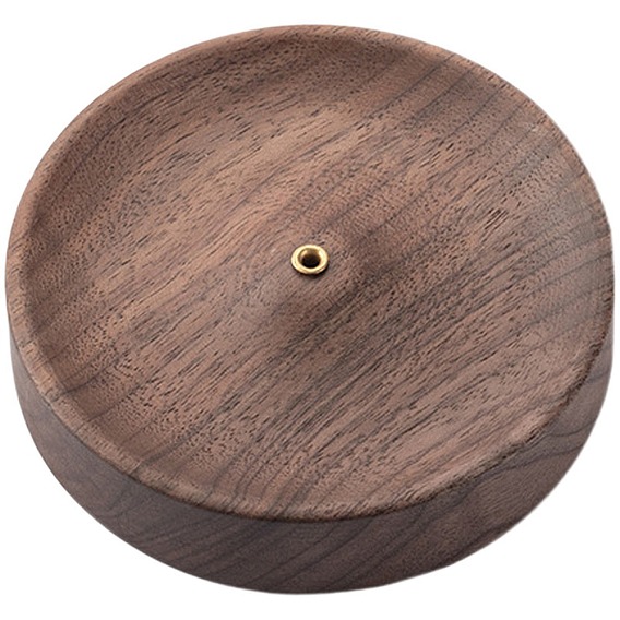 Подставка для благовоний из черного ореха, домашний офис чайхана дзен буддийские принадлежности, плоско-круглые