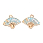 Alloy Enamel Pendants, Fan Charms