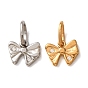 304 Stainless Steel Micro Pave Clear Cubic Zirconia Charms, Bowknot Charms