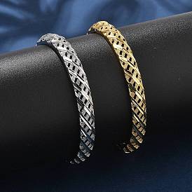 Латунные браслеты на петлях для женщин, стойки покрытие