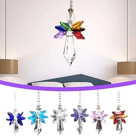 Glass Angel Pendant Decorations, Hanging Suncatchers, for Home Decoration