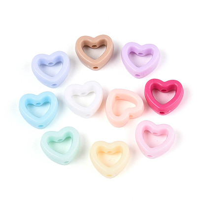 Непрозрачные акриловые бусины, сердце