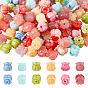 DIY Pendants Making Kit, Including 120Pcs 8 Styles Tulip Synthetic Coral Beads, 120Pcs 304 Stainless Steel Eye Pins