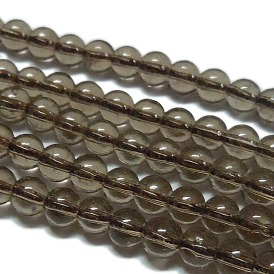 Synthetic Smoky Quartz Beads Strands, Round
