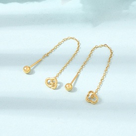 304 Stainless Steel Ear Thread for Women, Cloud