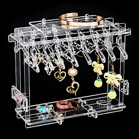 1 набор прозрачных акриловых подставок для сережек, форма плечиков