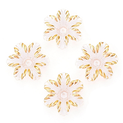 Акриловый шарик крышки, золотой металл обвитыми, цветок