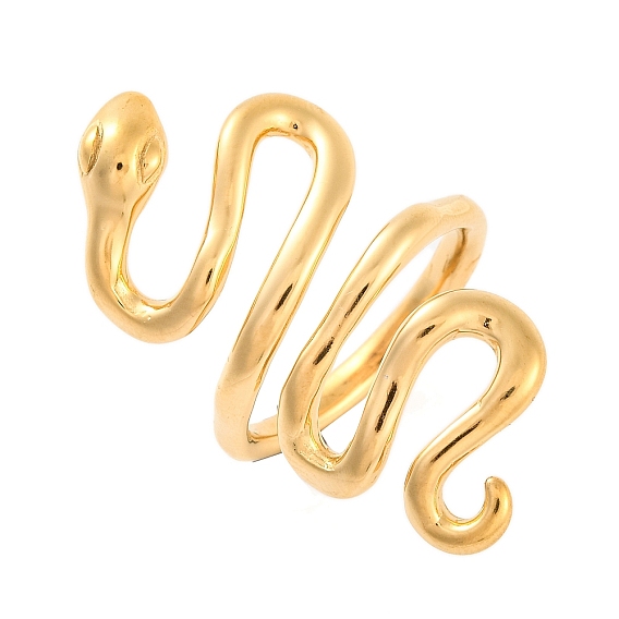 Ионное покрытие (IP) 304 кольца на пальцах-манжетах из нержавеющей стали со змеиной оберткой для женщин