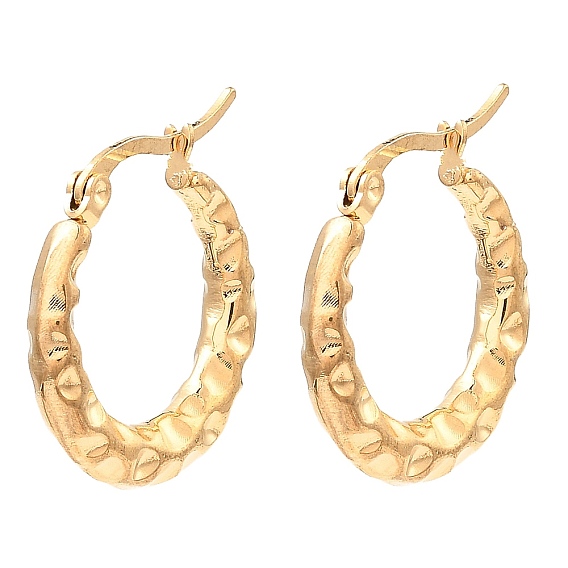 304 текстурированные серьги-кольца из нержавеющей стали для женщин