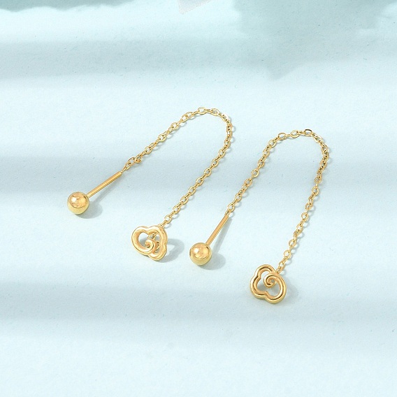 304 Stainless Steel Ear Thread for Women, Cloud
