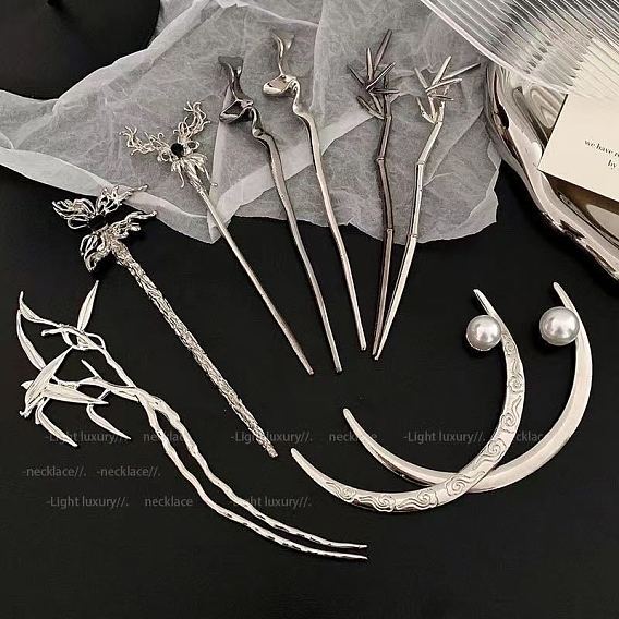 Палочки для волос из сплава в китайском стиле, аксессуары для волос для женщин и девочек