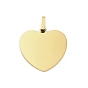 304 Stainless Steel Stamping Blank Tag Pendants, Ion Plating(IP), Heart Charms