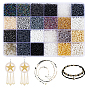 24 Styles Glass Seed Beads, Mixed Shapes