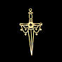 304 Stainless Steel Pendants, Laser Cut, Sword