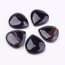 Natural Agate Cabochons, Dyed & Heated, Drop