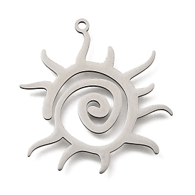 201 подвески из нержавеющей стали, лазерная резка, полая спиральная подвеска-солнце