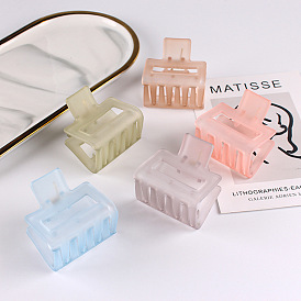Minimalist Frosted Jelly Color Small Rectangular Hairpin Bathing Hair Artifact Headwear.