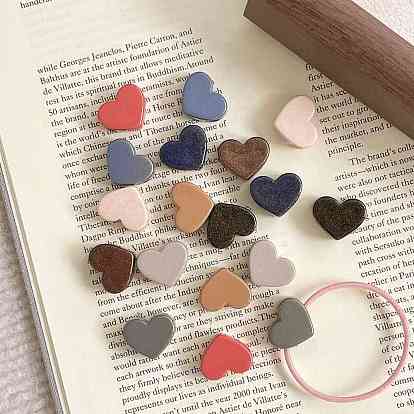 Непрозрачный акрил европейского бисера, бусины с большим отверстием, сердце